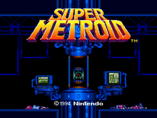 Super Metroid - NTSC PAL Expert Edition Title Screen